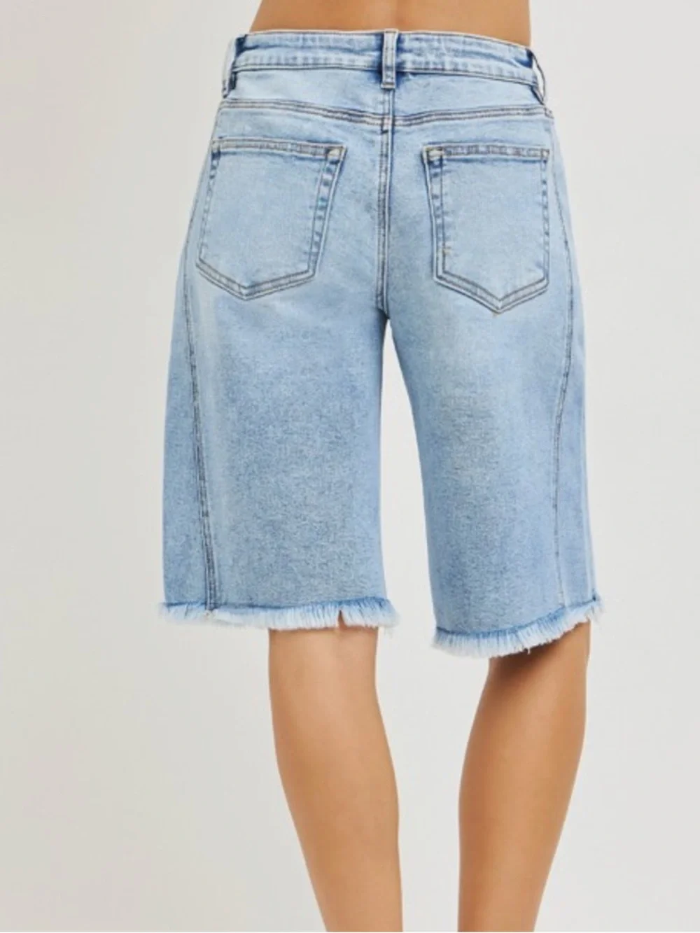 314. Risen Light Wash Denim Bermuda Shorts NEW - Picture 3 of 3